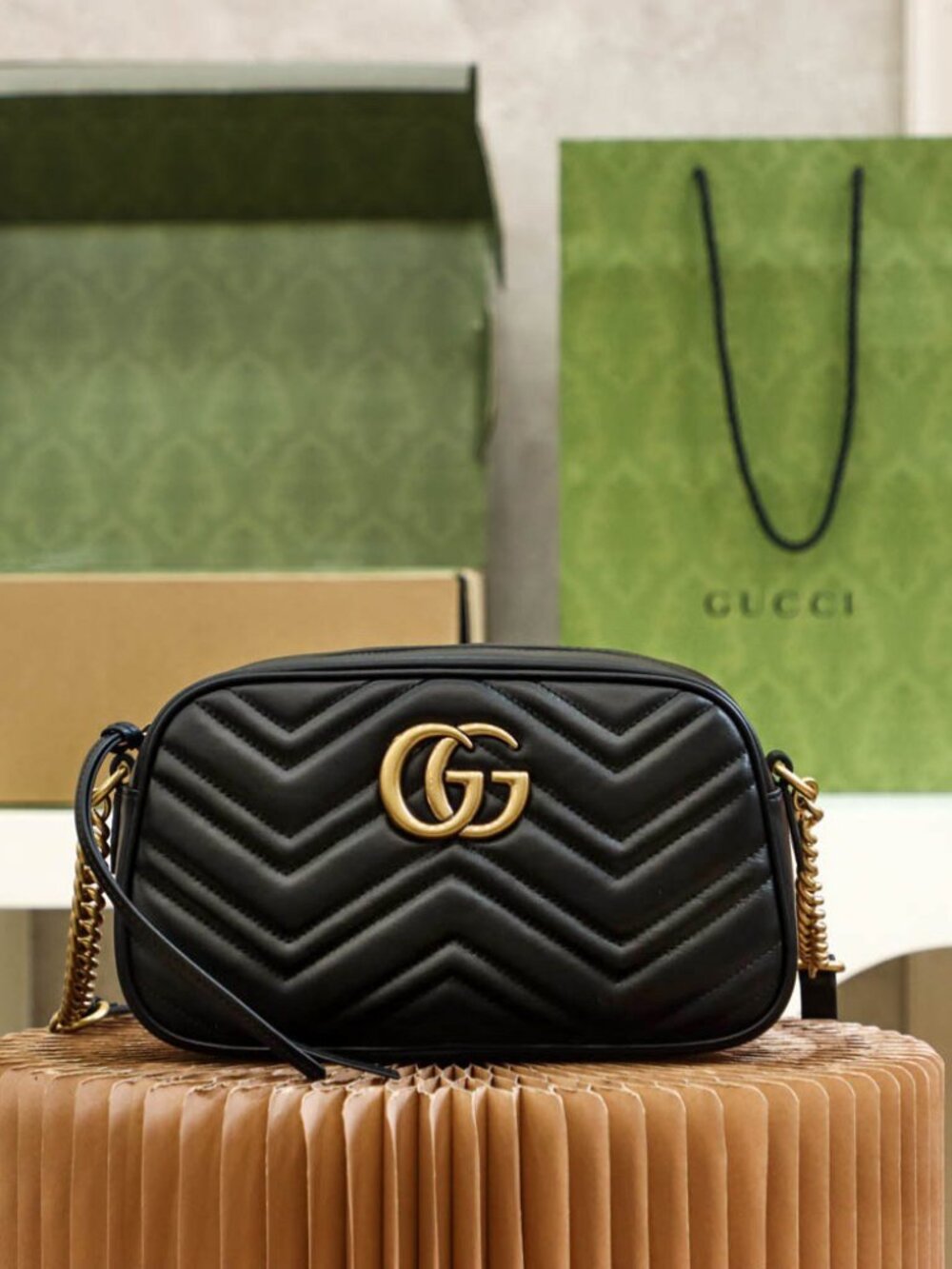 Gucci Small GG Marmont Shoulder Bag Matelasse Leather